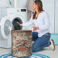 Choice Bro Graffiti Handshake Laundry Basket New Zealand Slang Fern Brick Wall and Urban Street Art