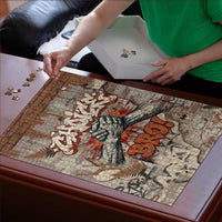 Choice Bro Graffiti Handshake Puzzle New Zealand Slang Fern Brick Wall and Urban Street Art