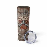 Choice Bro Graffiti Handshake Skinny Tumbler New Zealand Slang Fern Brick Wall and Urban Street Art