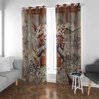 Choice Bro Graffiti Handshake Window Curtain New Zealand Slang Fern Brick Wall and Urban Street Art