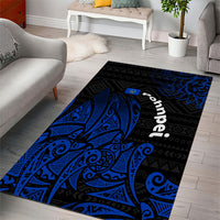 Pohnpei Federated States Of Micronesia Area Rug Polynesian Tribal Heritage Art With Blue Island Tattoo Patterns