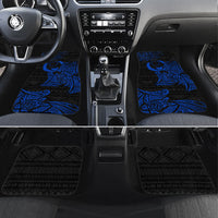 Pohnpei Federated States Of Micronesia Car Mats Polynesian Tribal Heritage Art With Blue Island Tattoo Patterns