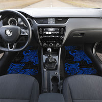 Pohnpei Federated States Of Micronesia Car Mats Polynesian Tribal Heritage Art With Blue Island Tattoo Patterns