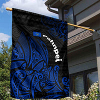 Pohnpei Federated States Of Micronesia Garden Flag Polynesian Tribal Heritage Art With Blue Island Tattoo Patterns
