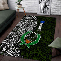 Pohnpei Federated States Of Micronesia Area Rug Polynesian Tribal Heritage Art With Kaselehlie State Seal