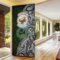 Pohnpei Federated States Of Micronesia Door Cover Polynesian Tribal Heritage Art With Kaselehlie State Seal