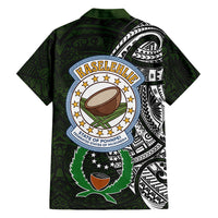 Pohnpei Federated States Of Micronesia Family Matching Summer Maxi Dress and Hawaiian Shirt Polynesian Tribal Heritage Art With Kaselehlie State Seal