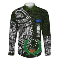 Pohnpei Federated States Of Micronesia Family Matching Tank Maxi Dress and Hawaiian Shirt Polynesian Tribal Heritage Art With Kaselehlie State Seal
