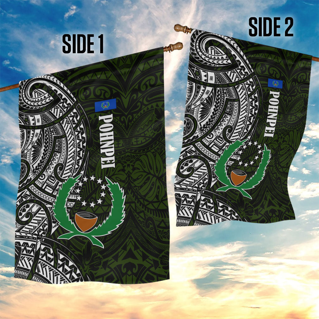Pohnpei Federated States Of Micronesia Garden Flag Polynesian Tribal Heritage Art With Kaselehlie State Seal