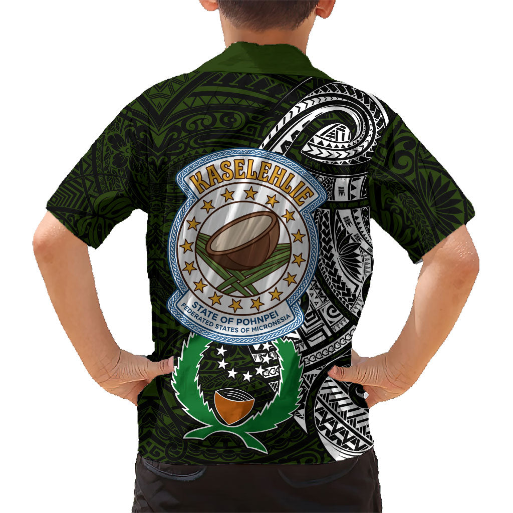 Pohnpei Federated States Of Micronesia Hawaiian Shirt Polynesian Tribal Heritage Art With Kaselehlie State Seal