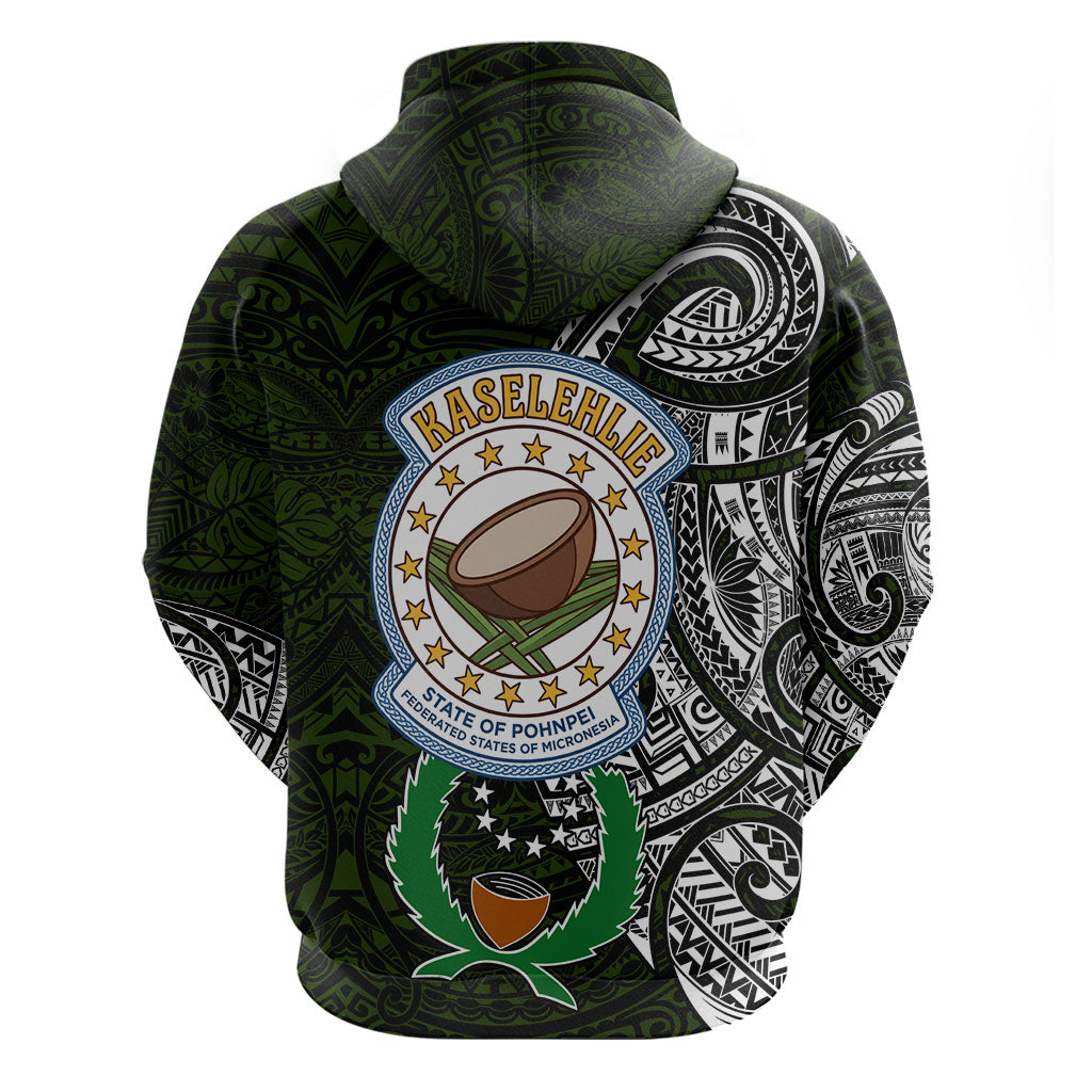 Pohnpei Federated States Of Micronesia Hoodie Polynesian Tribal Heritage Art With Kaselehlie State Seal