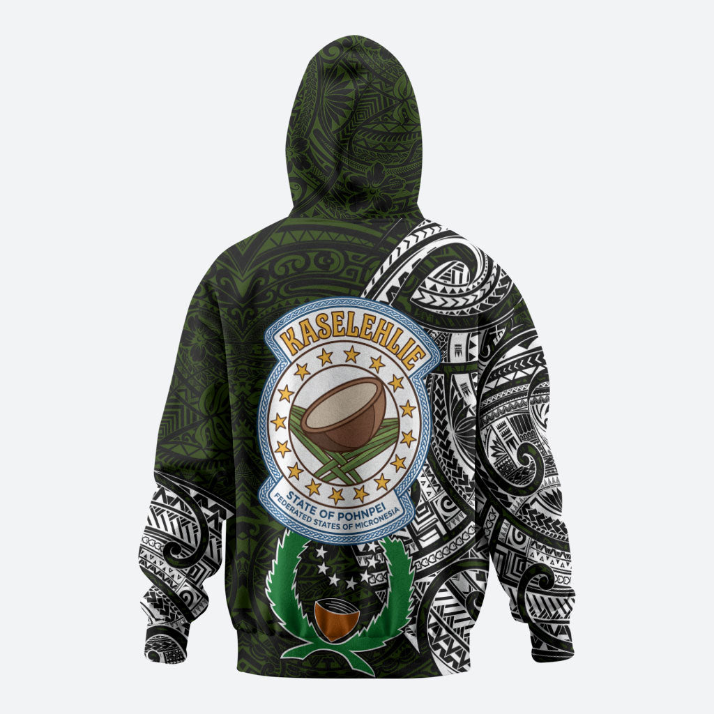 Pohnpei Federated States Of Micronesia Hoodie Polynesian Tribal Heritage Art With Kaselehlie State Seal