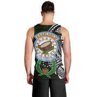 Pohnpei Federated States Of Micronesia Men Tank Top Polynesian Tribal Heritage Art With Kaselehlie State Seal