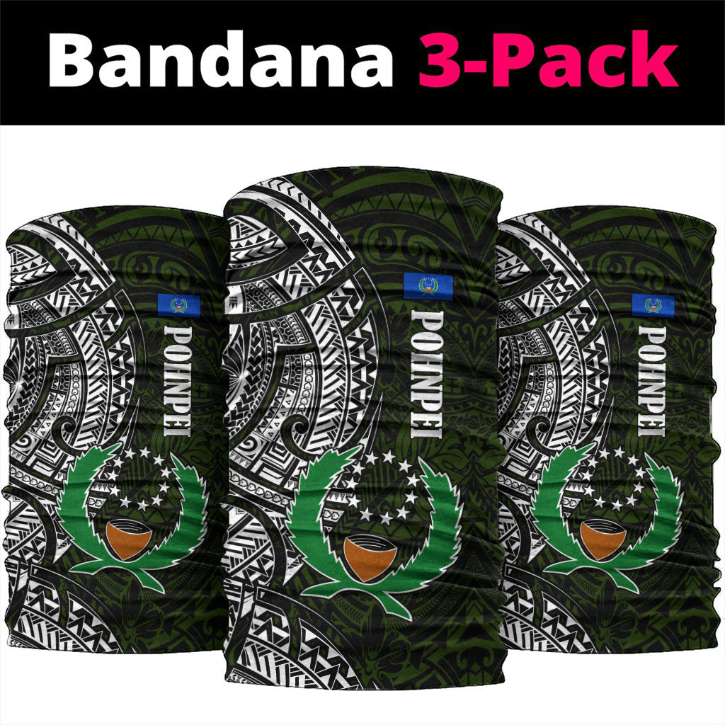 Pohnpei Federated States Of Micronesia Neck Gaiter Polynesian Tribal Heritage Art With Kaselehlie State Seal