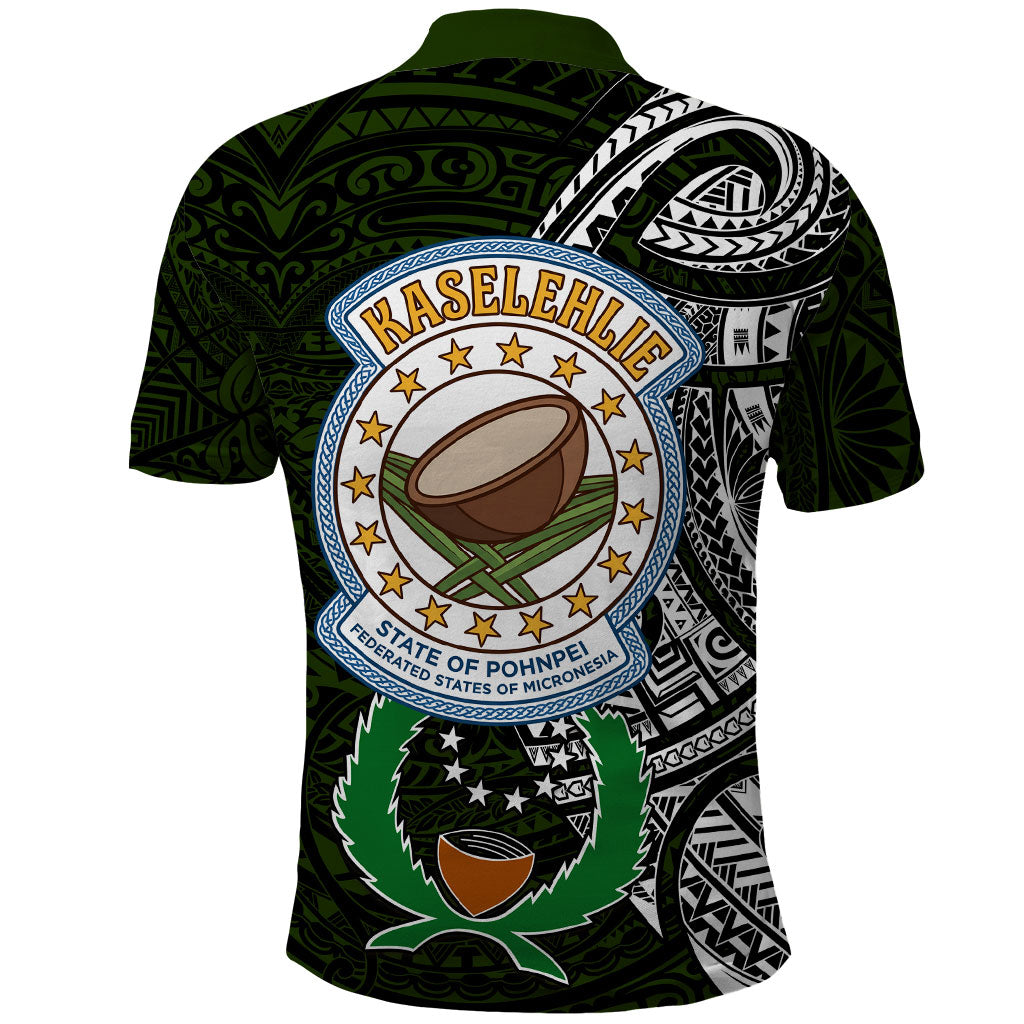 Pohnpei Federated States Of Micronesia Polo Shirt Polynesian Tribal Heritage Art With Kaselehlie State Seal