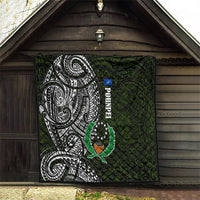 Pohnpei Federated States Of Micronesia Quilt Polynesian Tribal Heritage Art With Kaselehlie State Seal