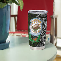 Pohnpei Federated States Of Micronesia Tumbler Cup Polynesian Tribal Heritage Art With Kaselehlie State Seal
