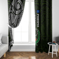 Pohnpei Federated States Of Micronesia Window Curtain Polynesian Tribal Heritage Art With Kaselehlie State Seal