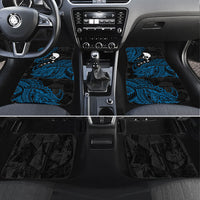 Yap Island Tribal Heritage Car Mats Micronesian Polynesian Tattoo Pattern Blue Black Cultural Art