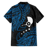 Yap Island Tribal Heritage Family Matching Mermaid Dress and Hawaiian Shirt Micronesian Polynesian Tattoo Pattern Blue Black Cultural Art