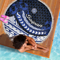 Northern Mariana Islands Saipan Beach Blanket Polynesian Tribal Pattern - Commonwealth Seal Art