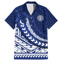 Northern Mariana Islands Saipan Family Matching Puletasi and Hawaiian Shirt Polynesian Tribal Pattern - Commonwealth Seal Art