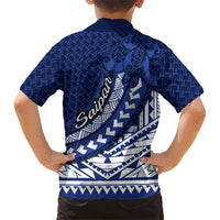 Northern Mariana Islands Saipan Family Matching Tank Maxi Dress and Hawaiian Shirt Polynesian Tribal Pattern - Commonwealth Seal Art