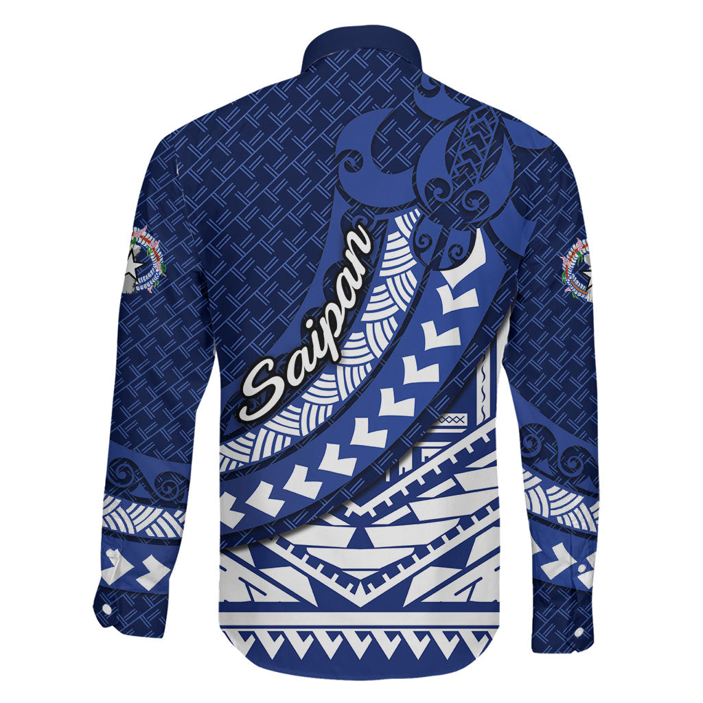 Northern Mariana Islands Saipan Family Matching Tank Maxi Dress and Hawaiian Shirt Polynesian Tribal Pattern - Commonwealth Seal Art