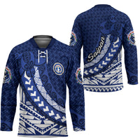 Northern Mariana Islands Saipan Hockey Jersey Polynesian Tribal Pattern - Commonwealth Seal Art TS04 - Polynesian Pride