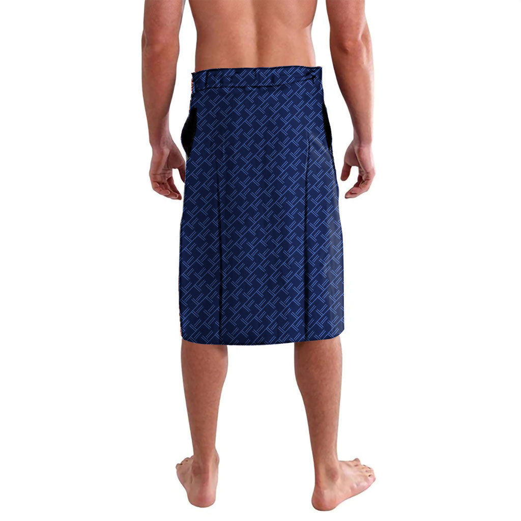 Northern Mariana Islands Saipan Lavalava Polynesian Tribal Pattern - Commonwealth Seal Art
