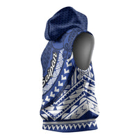 Northern Mariana Islands Saipan Sleeveless Hoodie Polynesian Tribal Pattern - Commonwealth Seal Art TS04 - Polynesian Pride