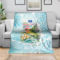 Saipan CMNI Blanket Polynesian Northern Mariana Islands Fruit Dove Watercolor