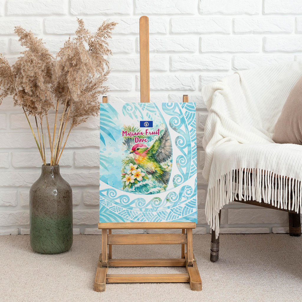 Saipan CMNI Canvas Wall Art Polynesian Northern Mariana Islands Fruit Dove Watercolor TS04 - Polynesian Pride