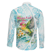 Saipan CMNI Family Matching Mermaid Dress and Hawaiian Shirt Polynesian Northern Mariana Islands Fruit Dove Watercolor