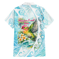 Saipan CMNI Family Matching Summer Maxi Dress and Hawaiian Shirt Polynesian Northern Mariana Islands Fruit Dove Watercolor
