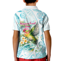Saipan CMNI Kid Polo Shirt Polynesian Northern Mariana Islands Fruit Dove Watercolor TS04 - Polynesian Pride