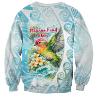 Saipan CMNI Sweatshirt Polynesian Northern Mariana Islands Fruit Dove Watercolor