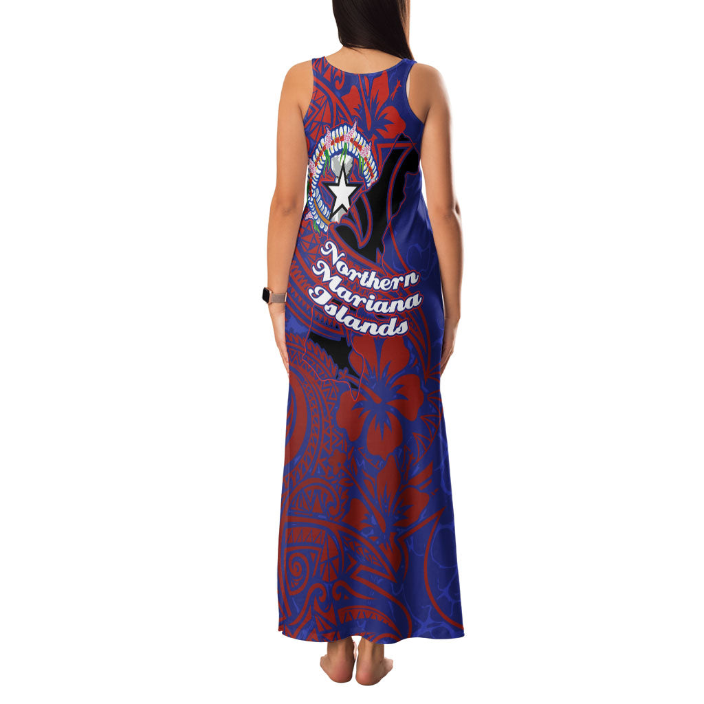 Saipan Northern Mariana Islands Family Matching Tank Maxi Dress and Hawaiian Shirt Polynesian Tribal Tattoo Art With Hibiscus Flowers And Seal