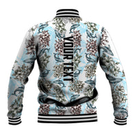Personalized Masefau American Samoa Baseball Jacket Vintage Whale Hibiscus Ocean Waves
