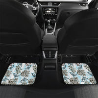Personalized Masefau American Samoa Car Mats Vintage Whale Hibiscus Ocean Waves