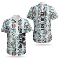 Personalized Masefau American Samoa Couples Matching Puletasi and Hawaiian Shirt Vintage Whale Hibiscus Ocean Waves