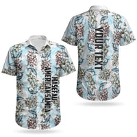 Personalized Masefau American Samoa Couples Matching Short Sleeve Bodycon Dress and Hawaiian Shirt Vintage Whale Hibiscus Ocean Waves