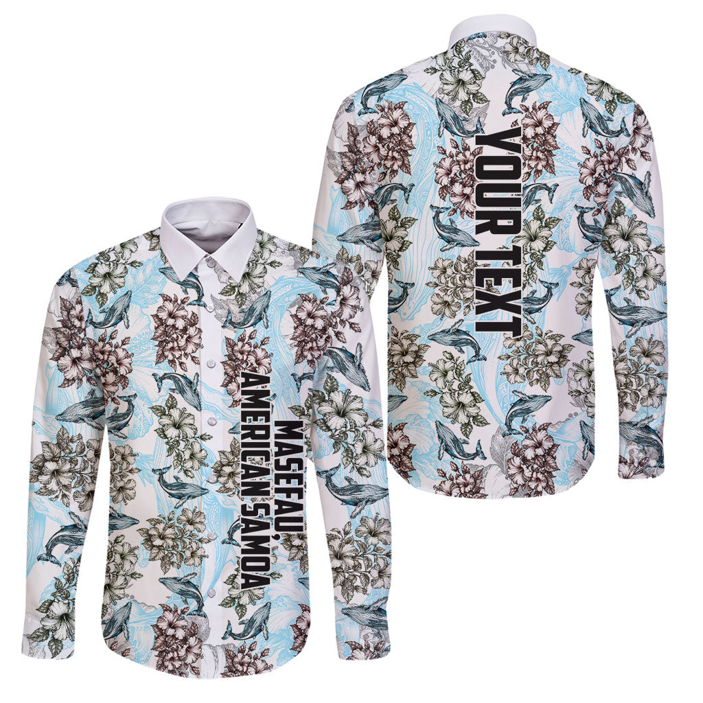 Personalized Masefau American Samoa Family Matching Off Shoulder Maxi Dress and Hawaiian Shirt Vintage Whale Hibiscus Ocean Waves