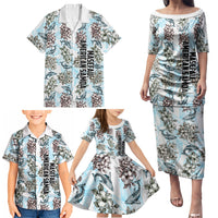 Personalized Masefau American Samoa Family Matching Puletasi and Hawaiian Shirt Vintage Whale Hibiscus Ocean Waves
