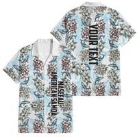 Personalized Masefau American Samoa Family Matching Puletasi and Hawaiian Shirt Vintage Whale Hibiscus Ocean Waves