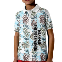 Personalized Masefau American Samoa Kid Polo Shirt Vintage Whale Hibiscus Ocean Waves