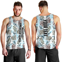 Personalized Masefau American Samoa Men Tank Top Vintage Whale Hibiscus Ocean Waves