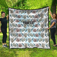 Personalized Masefau American Samoa Quilt Vintage Whale Hibiscus Ocean Waves
