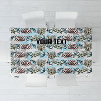 Personalized Masefau American Samoa Tablecloth Vintage Whale Hibiscus Ocean Waves
