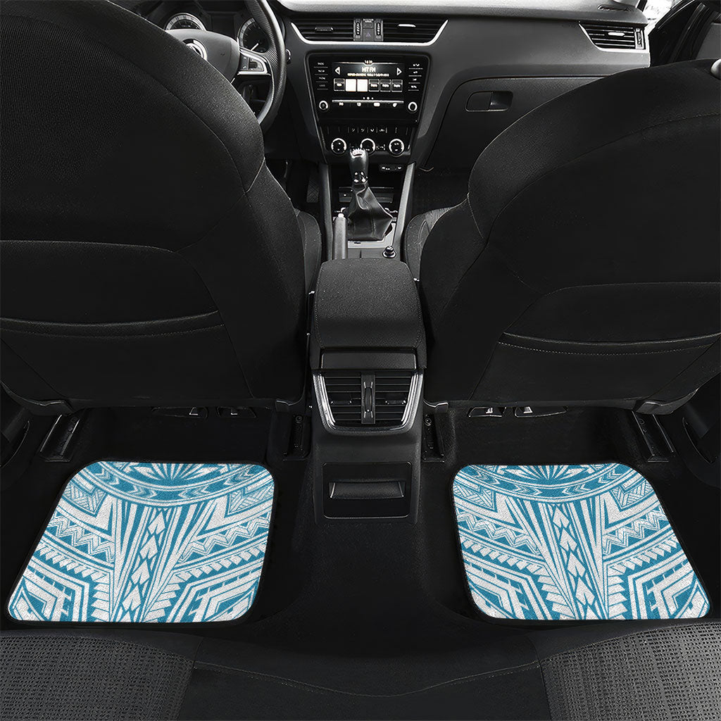 Personalized American Samoa Masefau Car Mats Hibiscus Tropical Floral Whale Polynesian Tribal Pattern